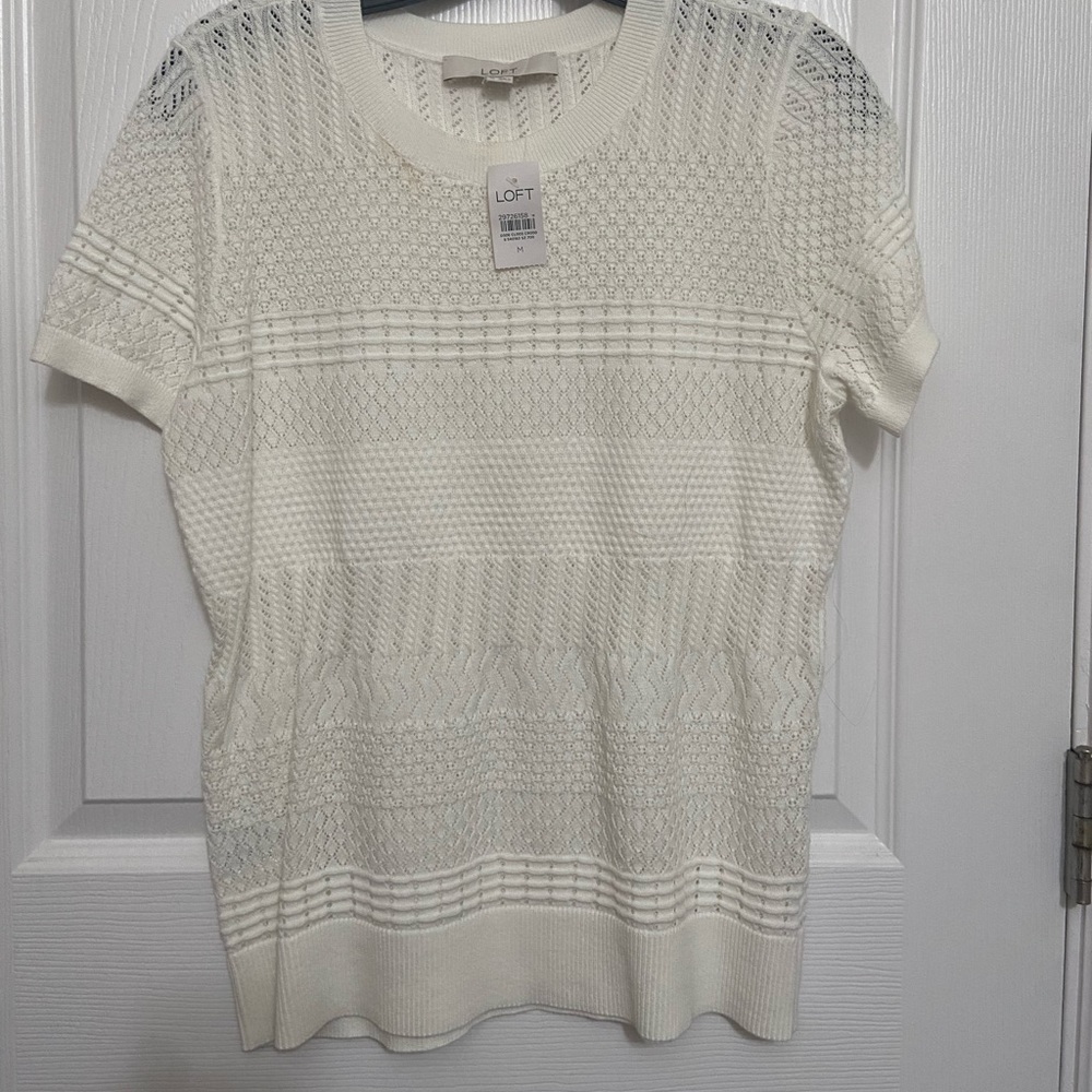 LOFT Women’s White Knit Top